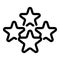 Ranking premium stars icon, outline style