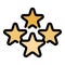Ranking premium stars icon vector flat