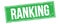 RANKING text on green grungy rectangle stamp