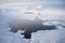 Rannoch Moor and Black Mount covered in snow during winter aerial view