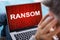 Ransomware Cyber Extortion Attack. Encrypted Files