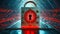 Ransomware Cyber Security Email Phishing Internet Technology Lock Vault Protection 3d illust