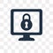 Ransomware vector icon isolated on transparent background, Ransomware transparency concept can be used web and mobile