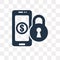 Ransomware vector icon isolated on transparent background, Ransomware transparency concept can be used web and mobile