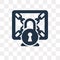 Ransomware vector icon isolated on transparent background, Ransomware transparency concept can be used web and mobile