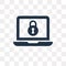 Ransomware vector icon isolated on transparent background, Ransomware transparency concept can be used web and mobile