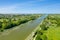 The Ranville bridge over the Orne canal in Europe, France, Normandy, towards Caen, Ranville, in summer, on a sunny day