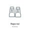 Rapa nui outline vector icon. Thin line black rapa nui icon, flat vector simple element illustration from editable buildings