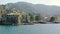 Rapallo - Genova - Italy - The Rapallo ligurian village castle from a cruise boat on tigullio gulf