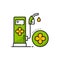 Rapeseed, canola oil fueling station vector icon