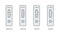 Rapid antigen detection test results. Negative, positive, invalid. Covid 19. Vector illustration, flat design