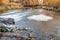 Rapid and eddy on a small river below diversion dam