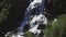 Rapid Stunning Waterfall in Husedalen Valley, Norway. Summer time.