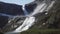 Rapid Stunning Waterfall in Husedalen Valley, Norway. Summer time. NyastÃ¸lsfossen