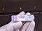 Rapid test cassette for SARS-COV-2, Covid-19 Omicron Subvariant (BA-4 and BA-5) antigen test at medical laboratory.
