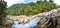 Rapid waterfall in the jungle of Laos