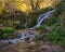 Rapids and cascades near the Gostilje waterfall on the slopes of the Zlatibor mountain in Serbia