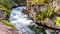 Rapids in the Firehole River at the Firehole Canyon Road in Yellowstone National Park