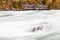 Rapids Flow Over a Rock in Niagara Gorge, Canada