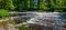 Rapids on the river Loobu. Joaveski limestone waterfall in Lahemaa National Park.