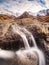 Rapids and small waterfall on River Coe, Glencoe Mountain