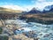 Rapids and small waterfall on River Coe, Glencoe Mountain