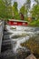 Rapids and water mill museum dam in Vaaksynjoki