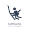 Rappelling icon. Trendy flat vector Rappelling icon on white background from Activity and Hobbies collection