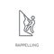 Rappelling linear icon. Modern outline Rappelling logo concept o