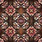 Rapport seamless board brown with flowers for pattern. Generative AI. Pattern mirrored repeat duplicates background