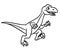 Raptor dinosaur Jurassic period coloring pages