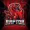 Raptor esport mascot logo design