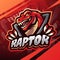 Raptor esport mascot logo design