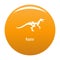 Raptor icon vector orange