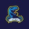 Raptor mascot logo design vector with modern illustration concept style for badge, emblem and t shirt printing. Angry raptor