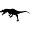 Raptor silhouette black illustration for tattoo