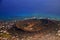 Rare Aerial view of Diamond Head extinct volcanic crater in Hawaii, USA