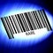 Rare - barcode with futuristic blue background