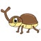 A rare and cute beetle, doodle icon image