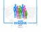 Rare Disease Day Poster or Banner Background. Group of people with rare diseases.