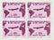 Rare Italian quatrain stamps of Gronchi pink worth 205 Lire,commemorates the visit of Italian President Gronchi to Peru