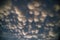 Rare mammatus cotton ball clouds on the back end of the severe thunderstorm