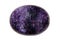 Rare Russian charoite cabochon on white background