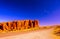 Rare sandy stones in the dry desert