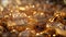 Rare Treasure Jewelry Gold Diamonds Bokeh Focus Soft Diffuse Amber Light Glistening