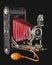 Rare Vintage Eastman Kodak 1907 Folding Pocket 3-A, Model, 3B Camera with original shutter release bulb! - Retro!