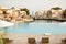 Ras Al Khaimah, UAE - April 2022 - View of the pool and private villas at Cove Rotana Resort