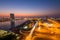 Ras Al Khaimah, UAE - January 5, 2018: Aerial view to Ras Al Khaimah from the bar located on the top of the hilton hotel