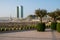 Ras al Khaimah, United Arab Emirates - January 24, 2021: New public walking area in Mannar mall by the Ras Al Khaimah corniche