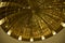 RAS AL KHAIMAH, UNITED ARAB EMIRATES - JUN 13, 2019: Gilded glass dome in an opulent luxury hotel in the Arabian world